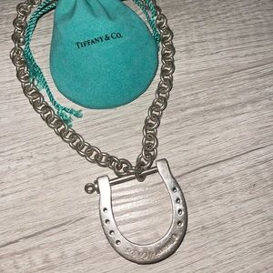 Tiffany & co silver horse shoe necklace